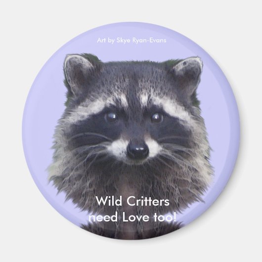 Leuke Raccoon Wildlife Magneten (Voorkant)