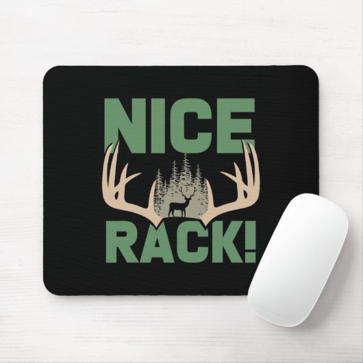 Leuke Rack Antlers Herten Funny Hunting Hunter Hum Muismat (Met muis)