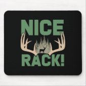 Leuke Rack Antlers Herten Funny Hunting Hunter Hum Muismat (Voorkant)