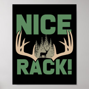 Leuke Rack Antlers Herten Funny Hunting Hunter Hum Poster
