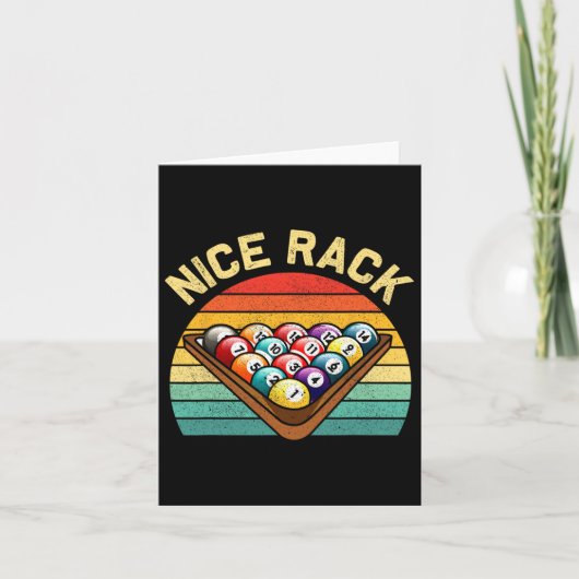 Leuke Rack Funny Biljart Speler Pool Bill Kaart (Voorkant)