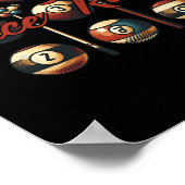 Leuke Rack Funny Biljart Speler Pool Bill Poster (Hoek)