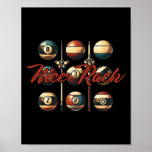 Leuke Rack Funny Biljart Speler Pool Bill Poster