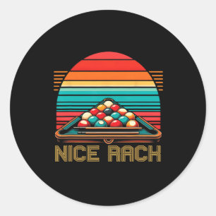 Leuke Rack Funny Biljart Speler Pool Bill Ronde Sticker