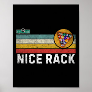 Leuke Rack  Pool Speler Snooker Funny Billia Poster
