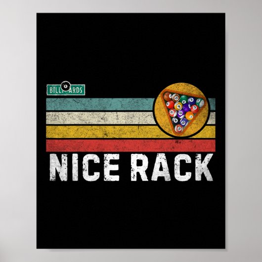 Leuke Rack Pool Speler Snooker Funny Billia Poster (Voorkant)