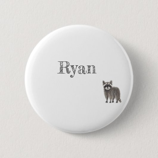 Leuke Racoon Button (Voorkant)