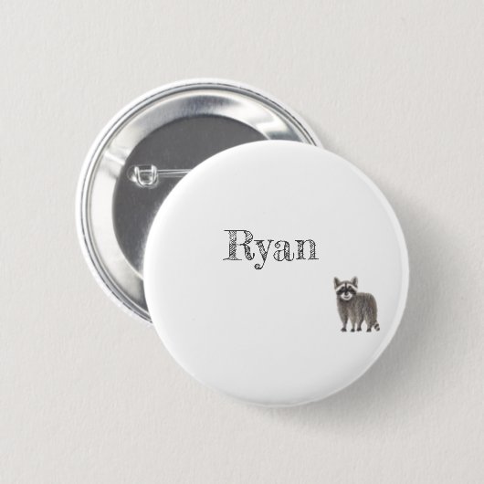 Leuke Racoon Button (Voorkant /achterkant)