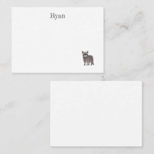 Leuke Racoon Note Kaart Notitiekaartje (Voorkant / Achterkant)