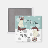 Leuke Ragdoll Siamese Clean Dirty Vaatwasser Magne Magneet (Voorkant / Achterkant)