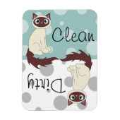 Leuke Ragdoll Siamese Clean Dirty Vaatwasser Magne Magneet (Verticaal)