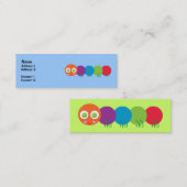 Leuke Rainbow Caterpillar profielkaarten Mini Visitekaartje (Voorkant / Achterkant)