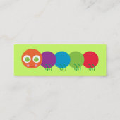 Leuke Rainbow Caterpillar profielkaarten Mini Visitekaartje (Achterkant)