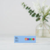 Leuke Rainbow Caterpillar profielkaarten Mini Visitekaartje (Staand voorkant)