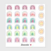 Leuke Rainbows & Zonnen Studenten en Leraren Sticker (Vel)