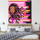 Leuke Rasta Girl Wrapped Canvas (Insitu (Slaapkamer))