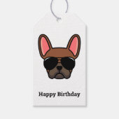 Leuke Red Fawn Franse Bulldog Gift Labels Cadeaulabel (Voorkant)