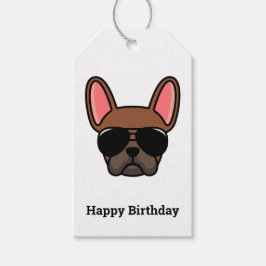 Leuke Red Fawn Franse Bulldog Gift Labels Cadeaulabel