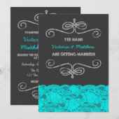 Leuke Redneck  krijtbord bruiloft Kaart (Voorkant / Achterkant)