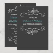 Leuke Redneck  krijtbord bruiloft Kaart (Voorkant / Achterkant)