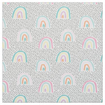 Leuke regenbogen en kleine stippen in pastelkleure