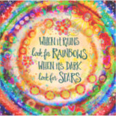 Leuke regenbogen en sterren Quote Kleurrijke Inspi Sticker (Voorkant)