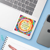 Leuke regenbogen en sterren Quote Kleurrijke Inspi Sticker (Laptop met iPhone)