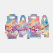Leuke regenbogen kleurrijke eenhoorn verjaardag bedankdoosjes (Uitgevouwen)