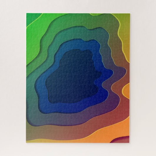 Leuke regenboog abstracte kunst legpuzzel, moeilij legpuzzel (Verticaal)