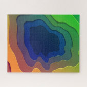 Leuke regenboog abstracte kunst legpuzzel, moeilij legpuzzel (Horizontaal)