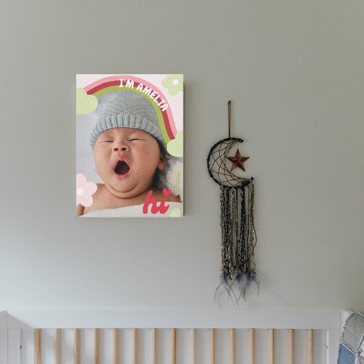 Leuke Regenboog Baby Foto Kwekerij Decor Canvas