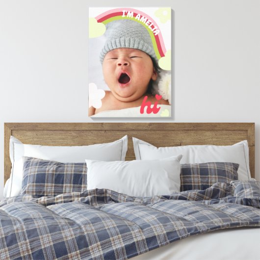 Leuke Regenboog Baby Foto Kwekerij Decor Canvas (Insitu (Slaapkamer))