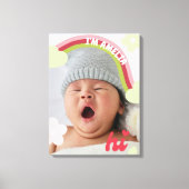 Leuke Regenboog Baby Foto Kwekerij Decor Canvas Afdruk (Voorkant)