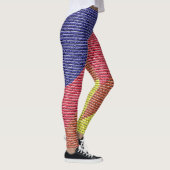 Leuke regenboog bakstenen patroon kleurrijk leggings (Rechts)