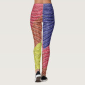 Leuke regenboog bakstenen patroon kleurrijk leggings (Achterkant)