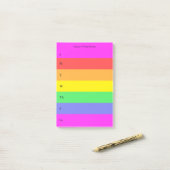 Leuke Regenboog Custom Planner Gekleurd Post-it® Notes (Op bureau)