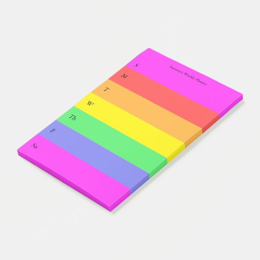 Leuke Regenboog Custom Planner Gekleurd Post-it® Notes (Schuin)