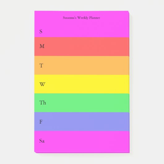 Leuke Regenboog Custom Planner Gekleurd Post-it® Notes (Voorkant)