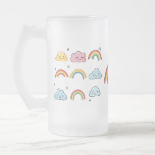 Leuke regenboog en wolk mok