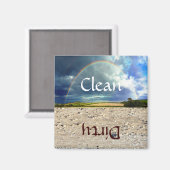 Leuke Regenboog en Zand Vaatwasser Magnet (Voorkant / Achterkant)