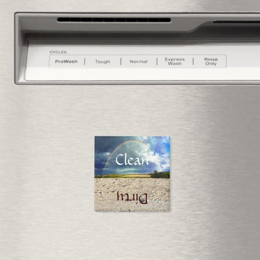 Leuke Regenboog en Zand Vaatwasser Magnet (Insitu (Vaatwasser))