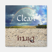 Leuke Regenboog en Zand Vaatwasser Magnet (Voorkant)