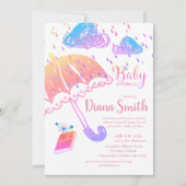 Leuke Regenboog Fantasy Baby Sprinkle Shower Kaart (Voorkant)