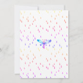 Leuke Regenboog Fantasy Baby Sprinkle Shower Kaart (Achterkant)