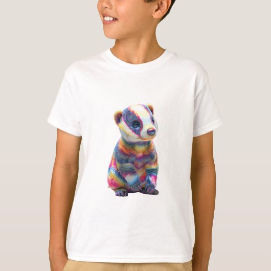 Leuke Regenboog Gestreepte Das Kinderen T-shirt (Voorkant)