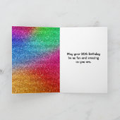 Leuke Regenboog Gradiënt Glitter Twinkel Verjaarda Kaart (Binnen)