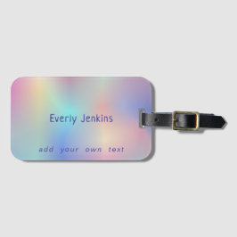Leuke regenboog gradiënt veelkleurig bagagelabel