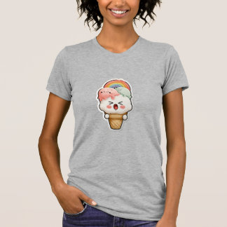 Leuke Regenboog Grafische Grijze T-shirt