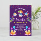 Leuke regenboog haai ballon verjaardag party jonge (Staand voorkant)