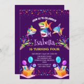 Leuke regenboog haai ballon verjaardag party jonge (Voorkant / Achterkant)